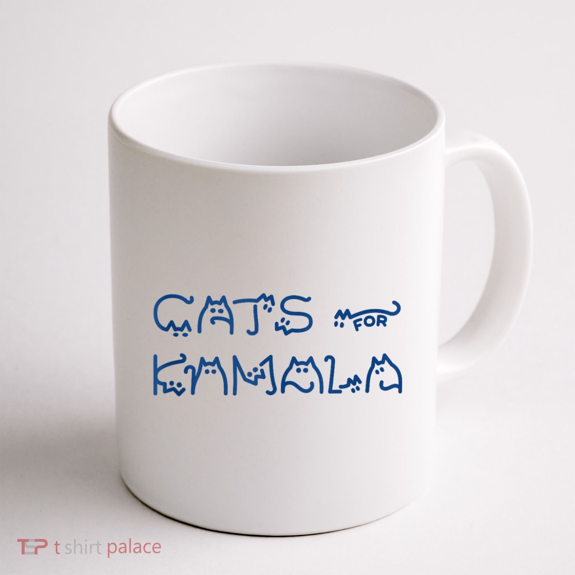 Cat Ladies For Kamala Cat Typography Alphabet Cute Simple Coffee Mug