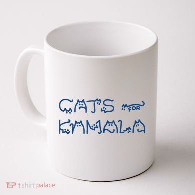 Cat Ladies For Kamala Cat Typography Alphabet Cute Simple Coffee Mug