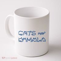 Cat Ladies For Kamala Cat Typography Alphabet Cute Simple Coffee Mug thumb 0