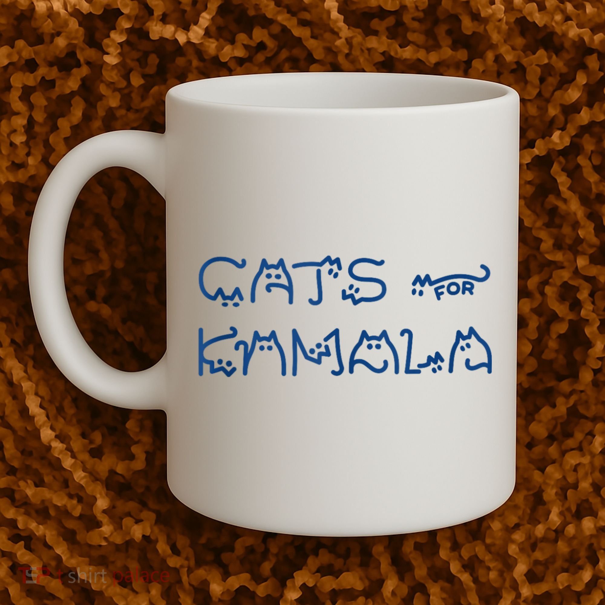 Cat Ladies For Kamala Cat Typography Alphabet Cute Simple Coffee Mug