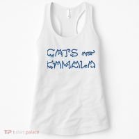 Cat Ladies For Kamala Cat Typography Alphabet Cute Simple Women's Tank Top thumb 0