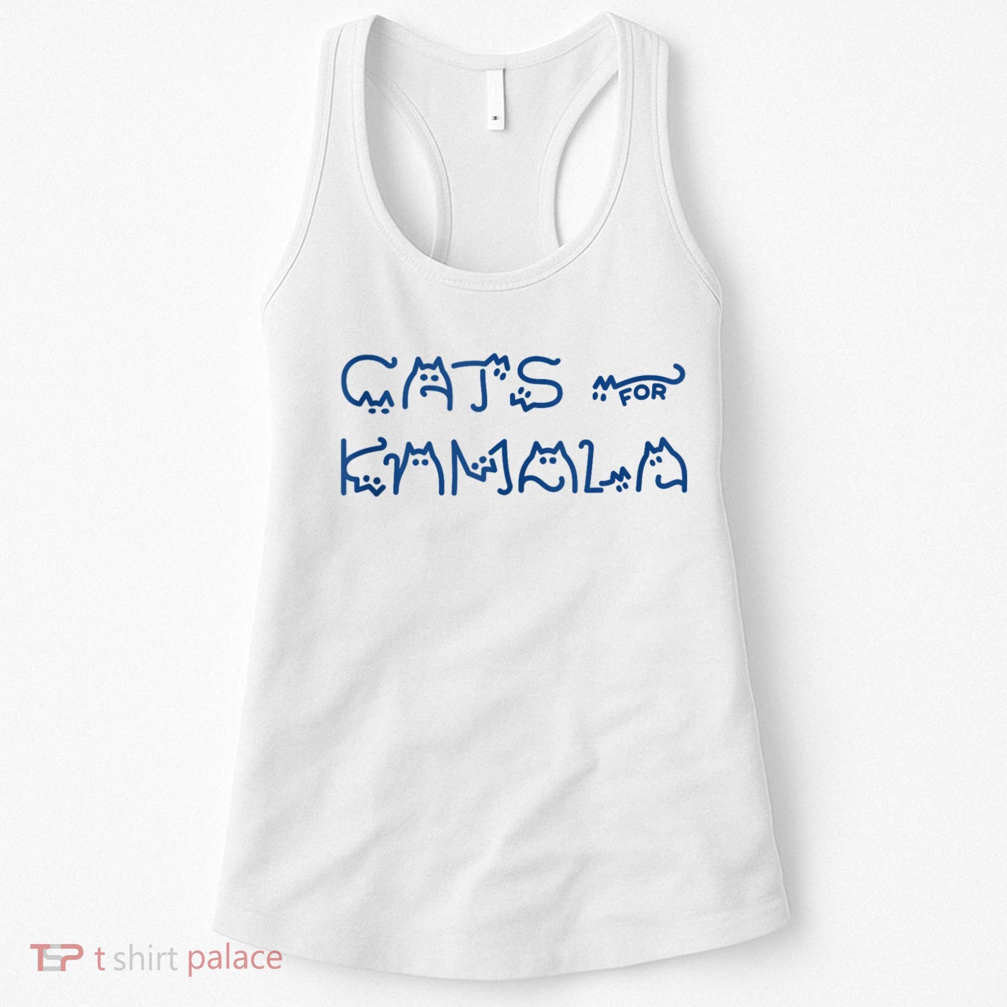 Cat Ladies For Kamala Cat Typography Alphabet Cute Simple Women's Tank Top