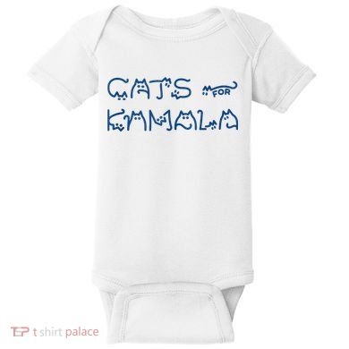 Cat Ladies For Kamala Cat Typography Alphabet Cute Simple Baby Bodysuit