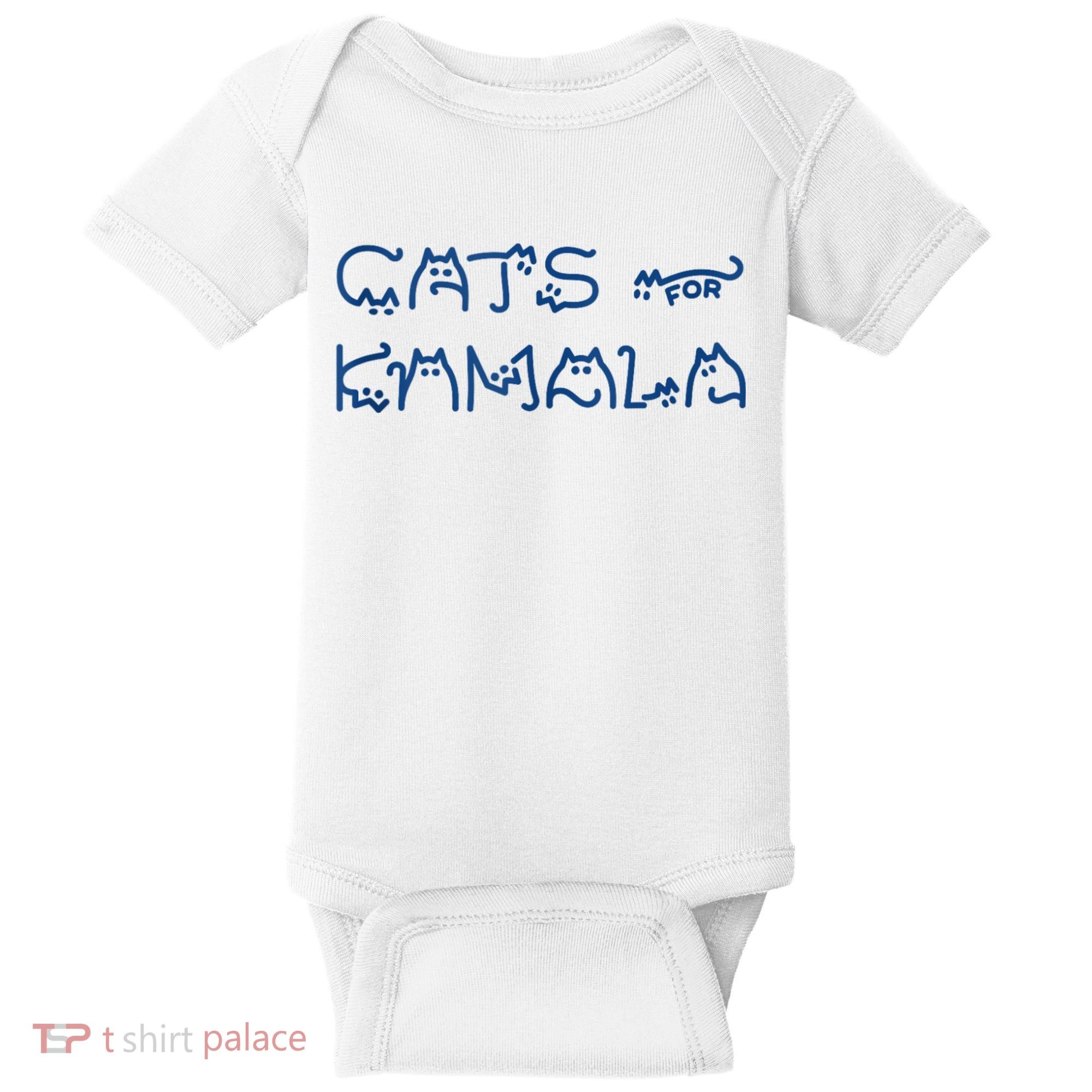 Cat Ladies For Kamala Cat Typography Alphabet Cute Simple Baby Bodysuit