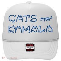 Cat Ladies For Kamala Cat Typography Alphabet Cute Simple Hat thumb 0