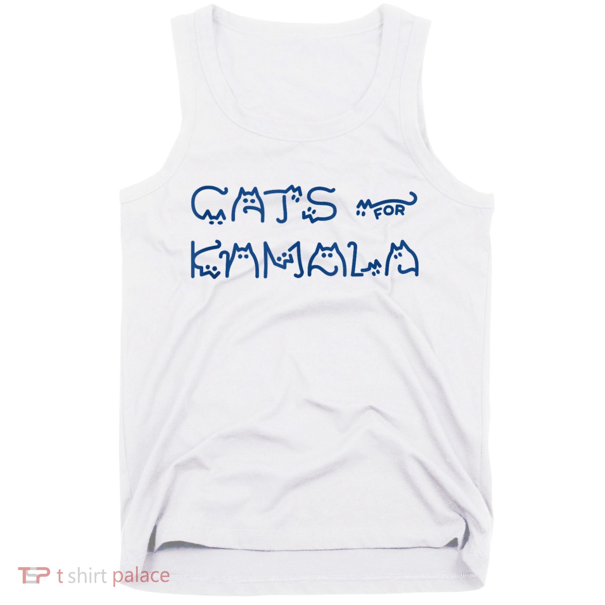 Cat Ladies For Kamala Cat Typography Alphabet Cute Simple Tank Top
