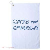 Cat Ladies For Kamala Cat Typography Alphabet Cute Simple Golf Towel thumb 0
