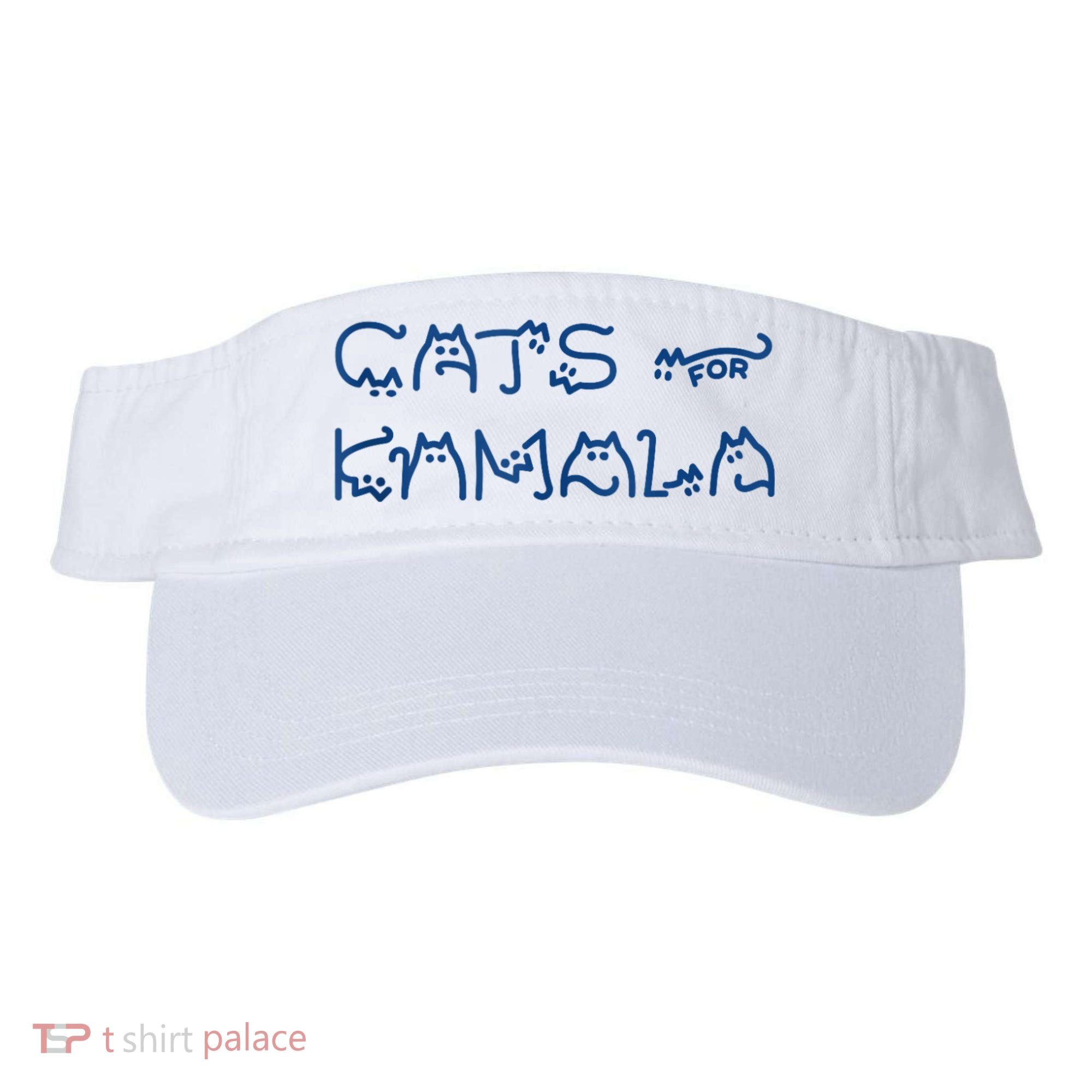 Cat Ladies For Kamala Cat Typography Alphabet Cute Simple Visor