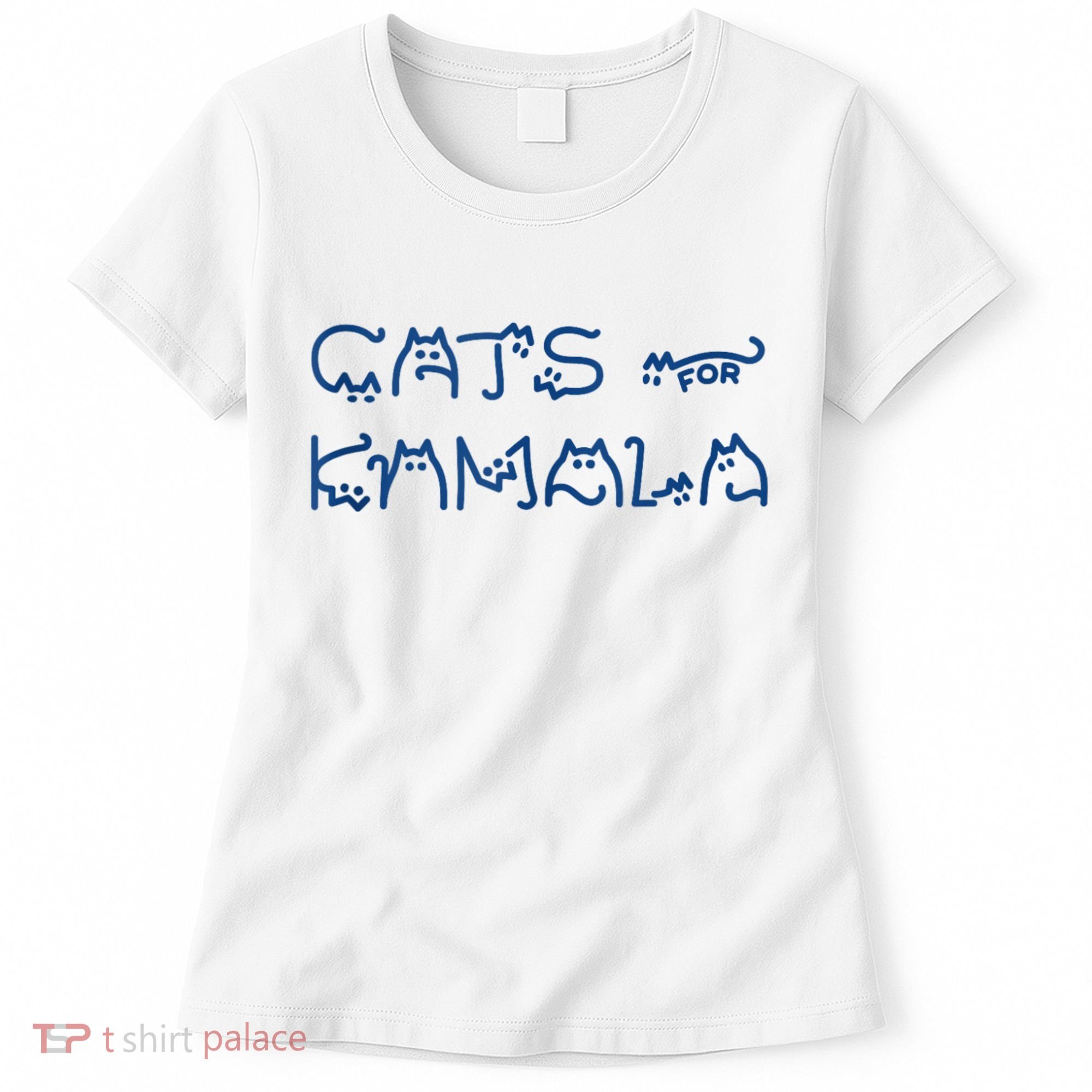 Cat Ladies For Kamala Cat Typography Alphabet Cute Simple Women's T-Shirt