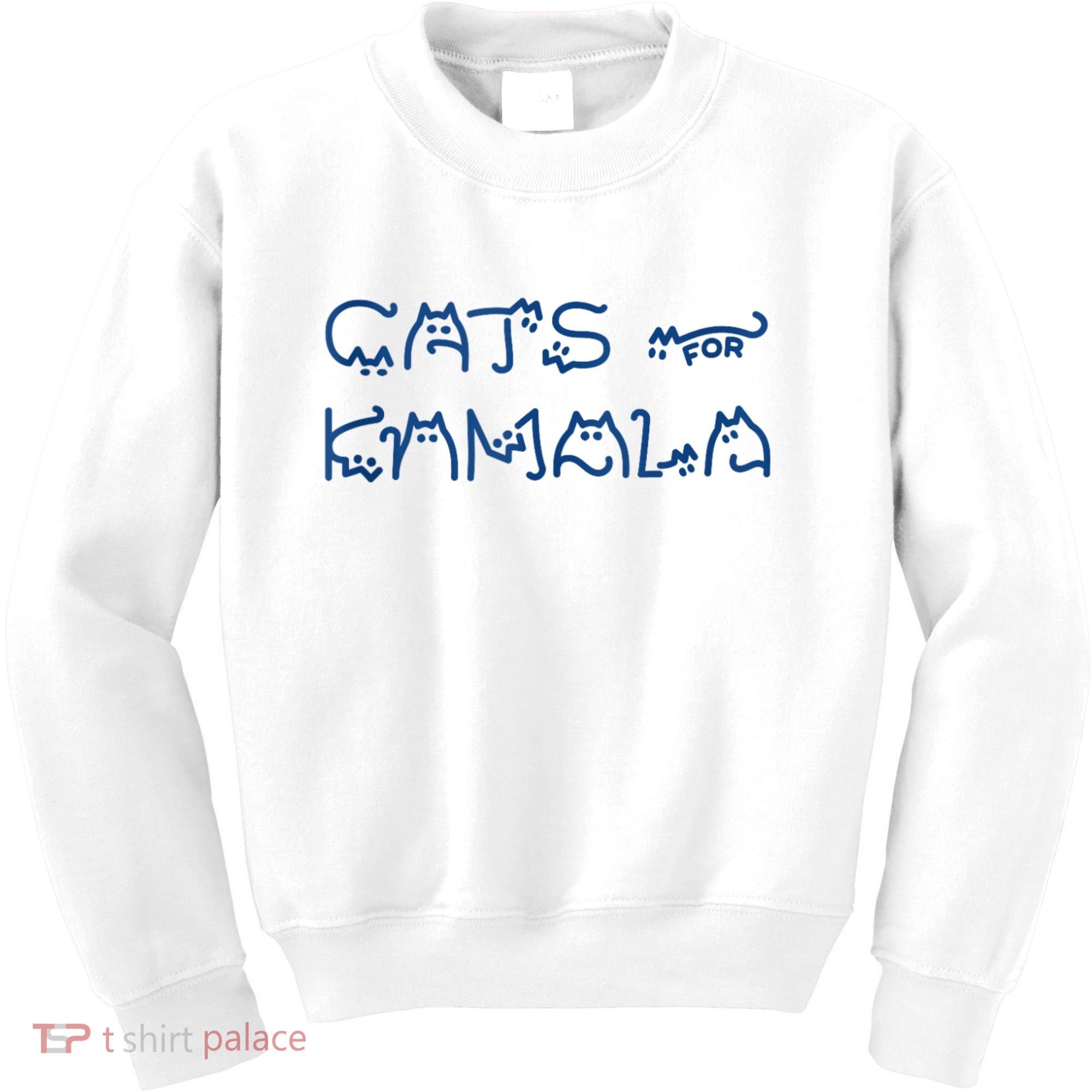 Cat Ladies For Kamala Cat Typography Alphabet Cute Simple Kids Sweatshirt