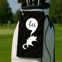 Cat Lady For Kamala 2024 Election Golf Towel thumb 2