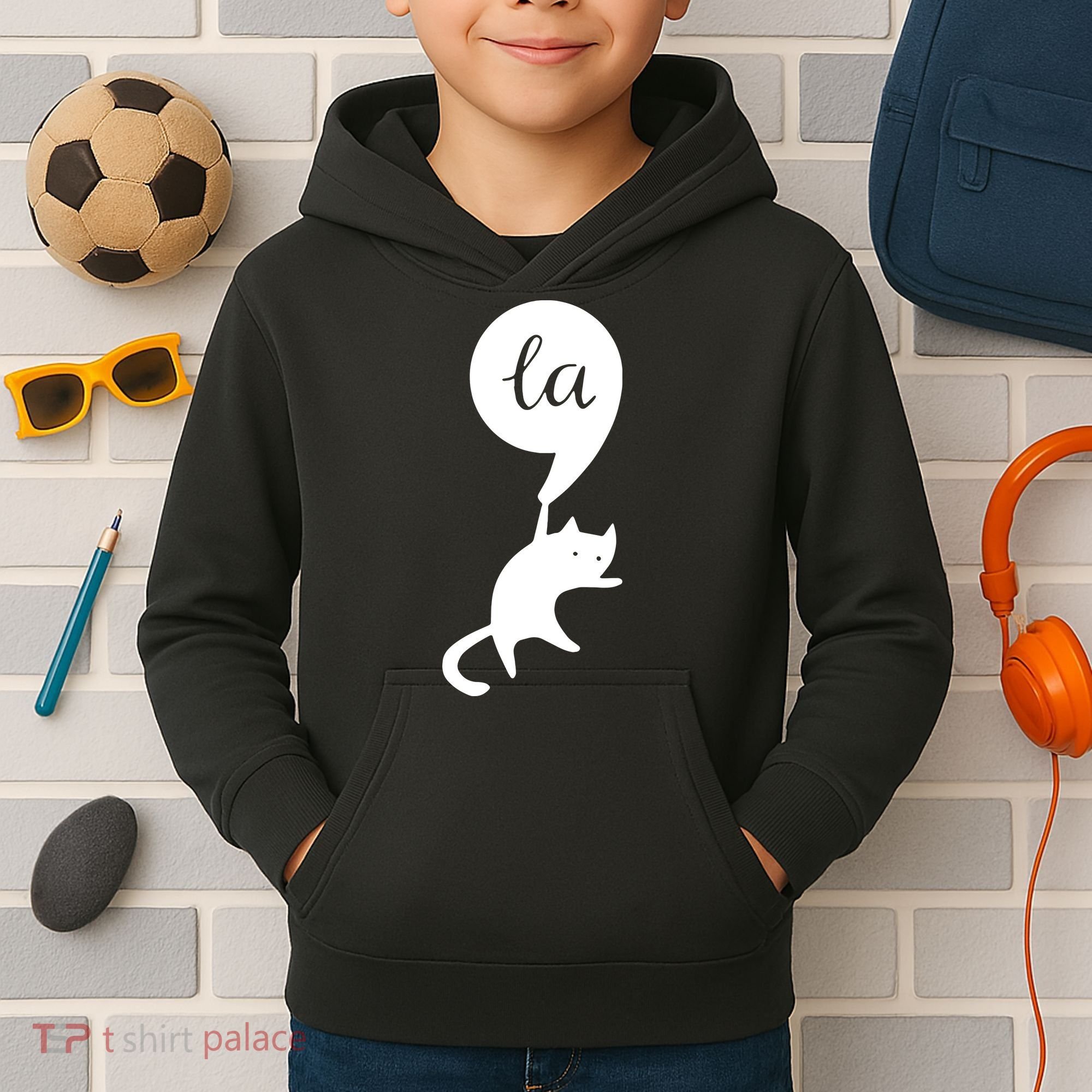 Cat Lady For Kamala 2024 Election Kids Hoodie