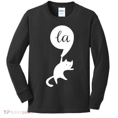 Cat Lady For Kamala 2024 Election Kids Long Sleeve Shirt