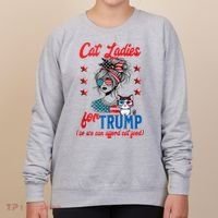 Cat Lady For Trump Funny Political Women's Sweatshirt thumb 0