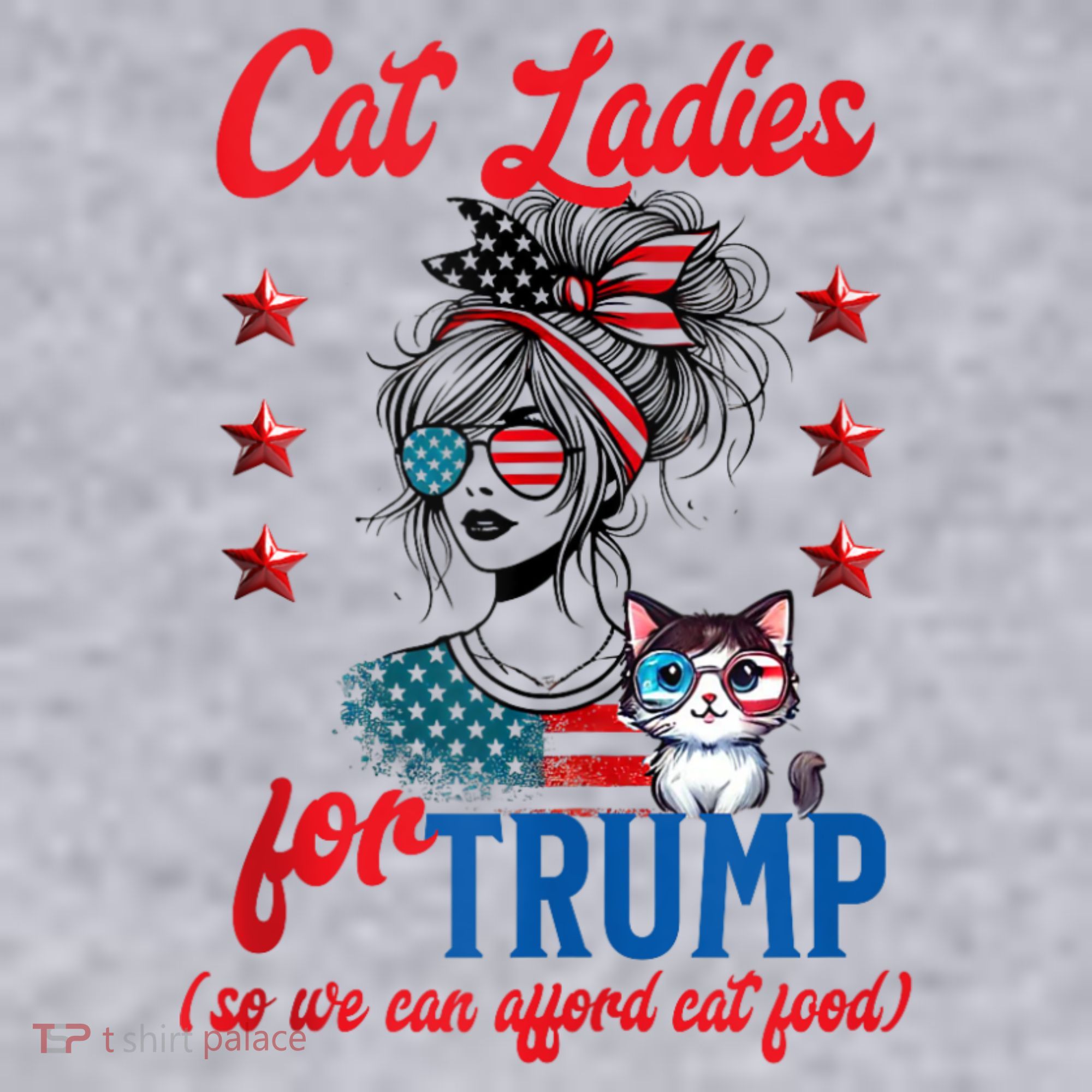 Cat Lady For Trump Funny Political Women's Sweatshirt