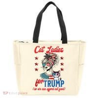 Cat Lady For Trump Funny Political Tote Bag thumb 0