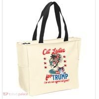 Cat Lady For Trump Funny Political Tote Bag thumb 2