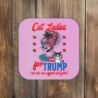 Cat Lady For Trump Funny Political Coaster thumb 0