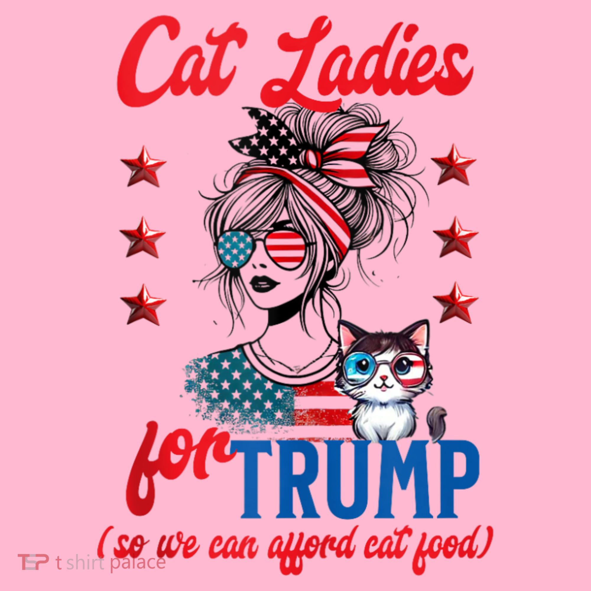 Cat Lady For Trump Funny Political Coaster