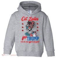 Cat Lady For Trump Funny Political Toddler Hoodie thumb 0
