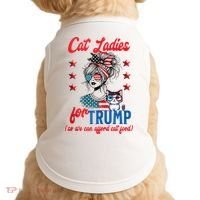 Cat Lady For Trump Funny Political Doggie Tank thumb 0