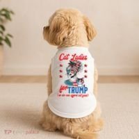 Cat Lady For Trump Funny Political Doggie Tank thumb 2