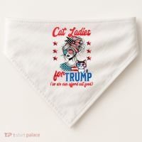 Cat Lady For Trump Funny Political USA-Made Doggie Bandana thumb 0