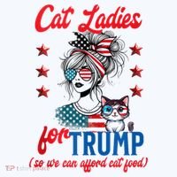 Cat Lady For Trump Funny Political Hoodie thumb 2