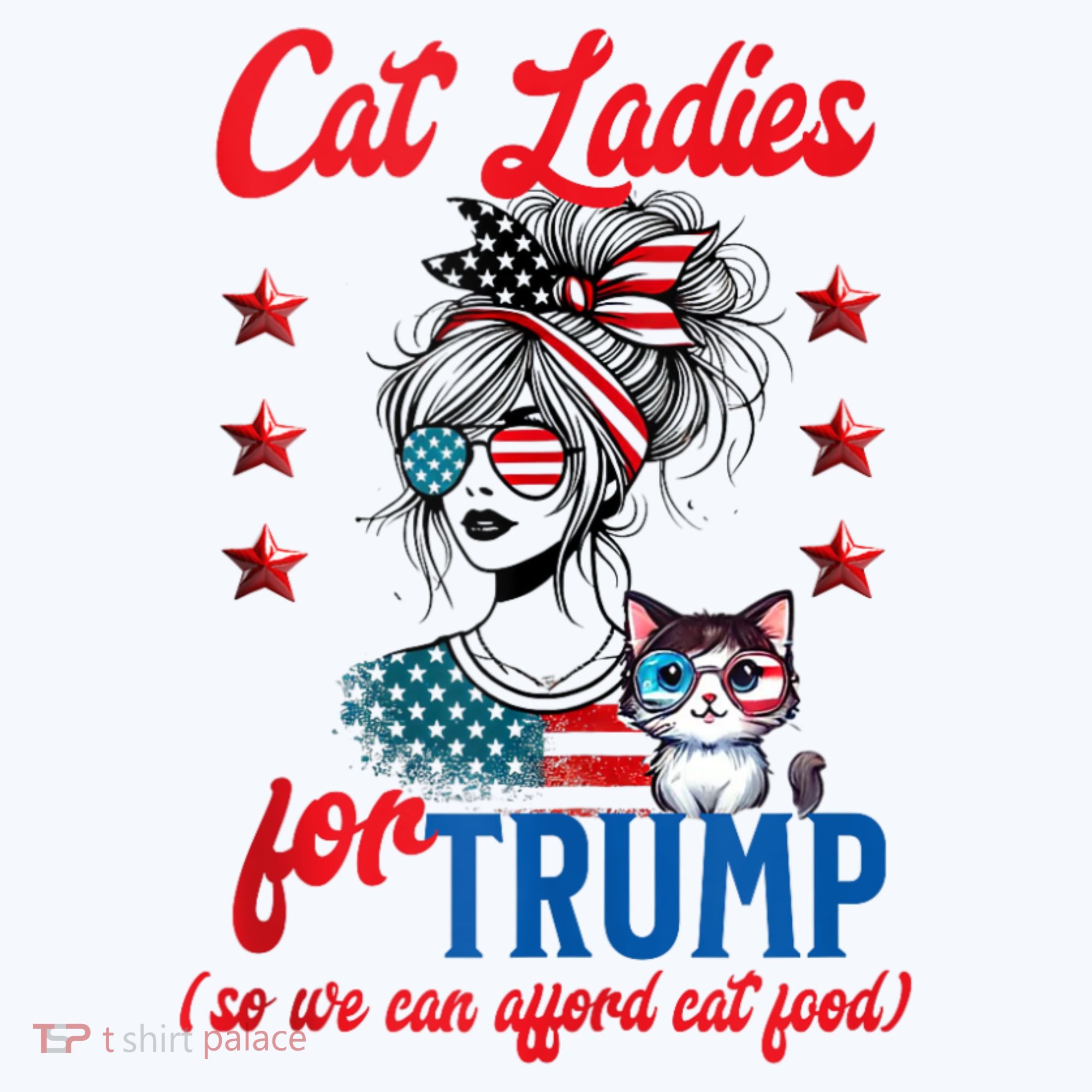 Cat Lady For Trump Funny Political Hoodie