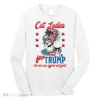 Cat Lady For Trump Funny Political Long Sleeve Shirt thumb 0