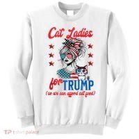 Cat Lady For Trump Funny Political Sweatshirt thumb 0