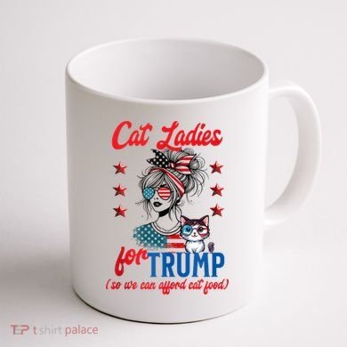Cat Lady For Trump Funny Political Coffee Mug back