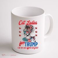 Cat Lady For Trump Funny Political Coffee Mug thumb 1