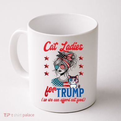 Cat Lady For Trump Funny Political Coffee Mug