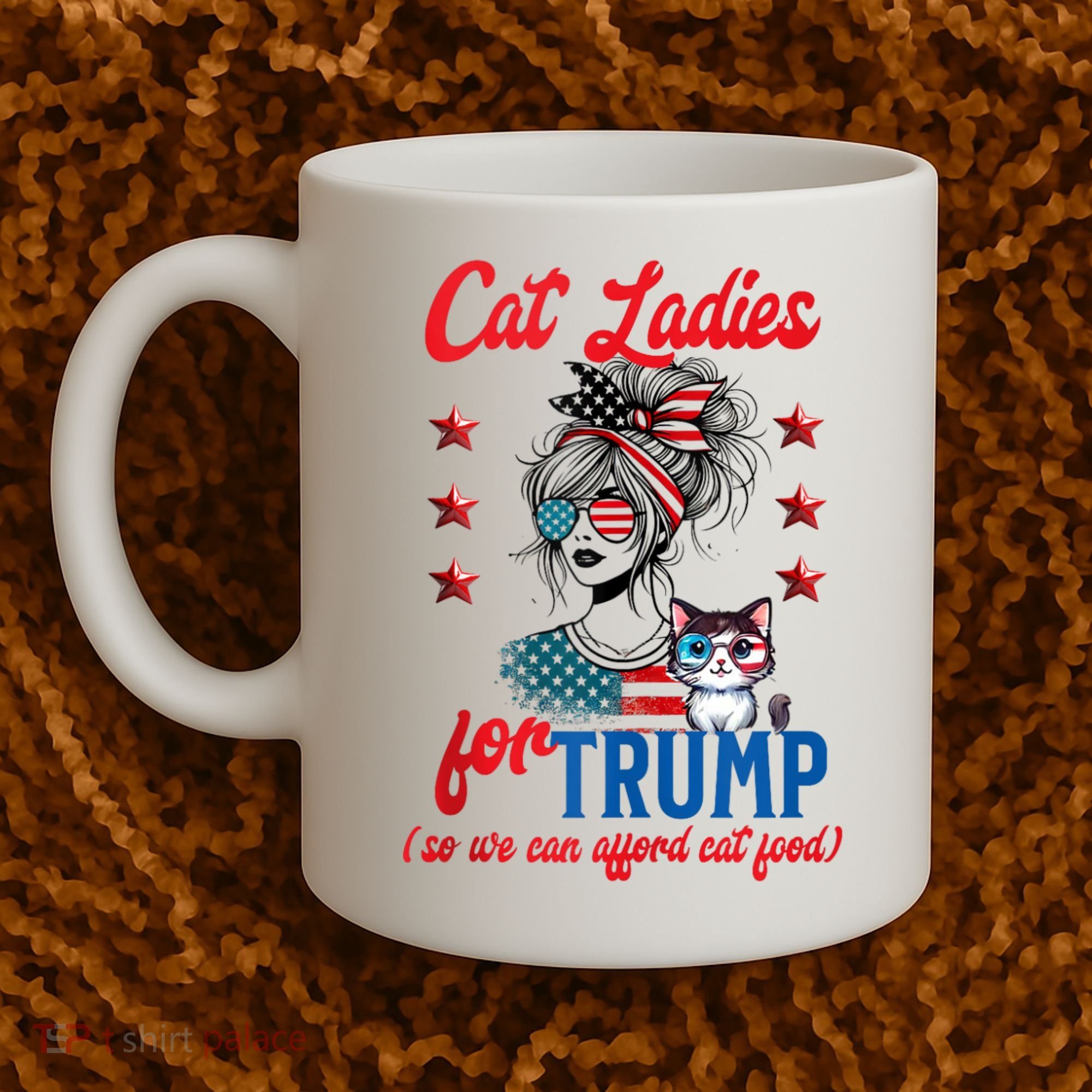 Cat Lady For Trump Funny Political Coffee Mug