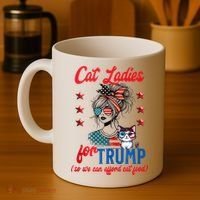 Cat Lady For Trump Funny Political Coffee Mug thumb 4