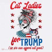 Cat Lady For Trump Funny Political Beanie thumb 2