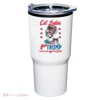 Cat Lady For Trump Funny Political Tumbler thumb 0