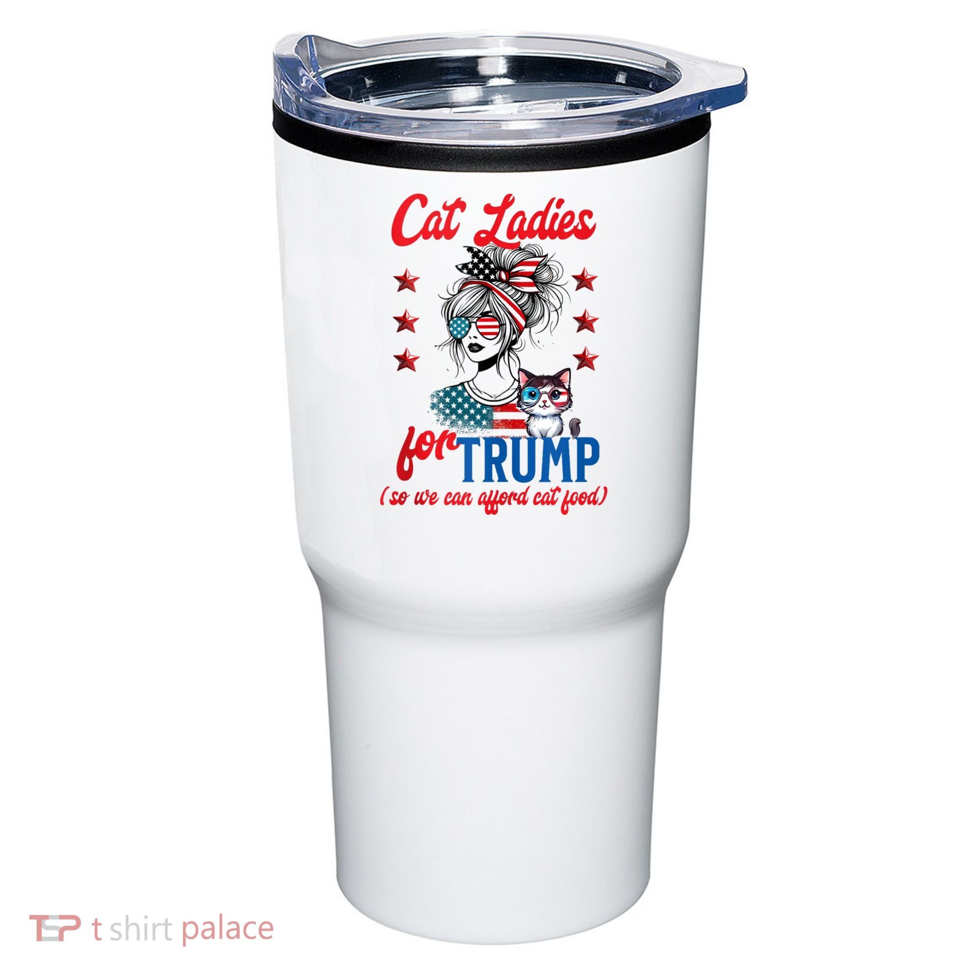 Cat Lady For Trump Funny Political Tumbler