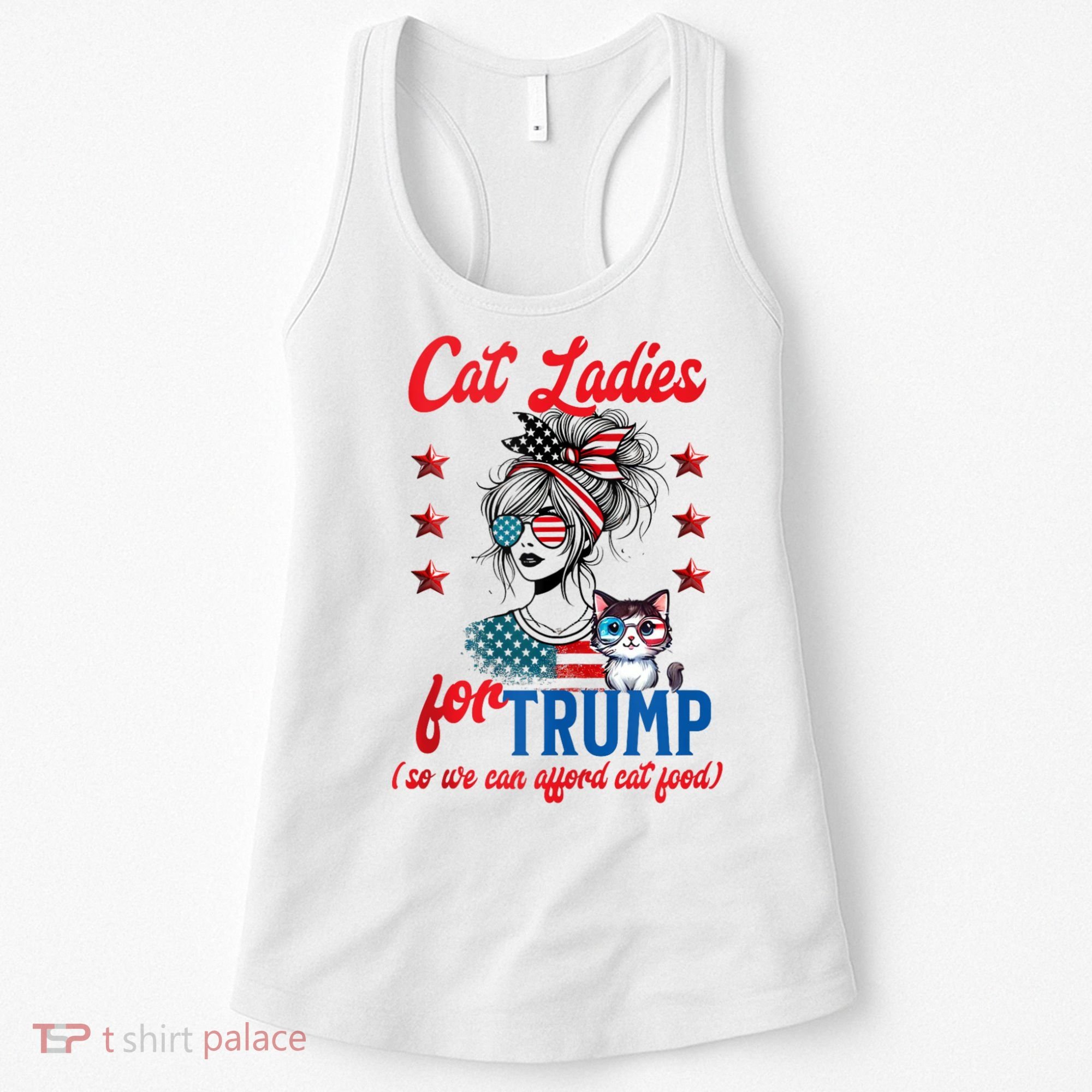 Cat Lady For Trump Funny Political Women's Tank Top