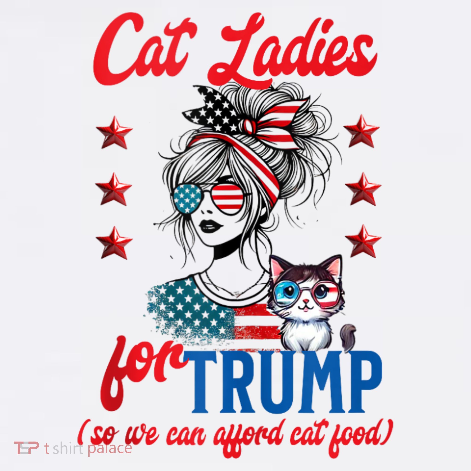 Cat Lady For Trump Funny Political Women's Tank Top