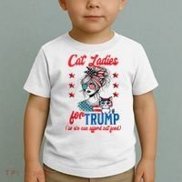 Cat Lady For Trump Funny Political Toddler T-Shirt thumb 2