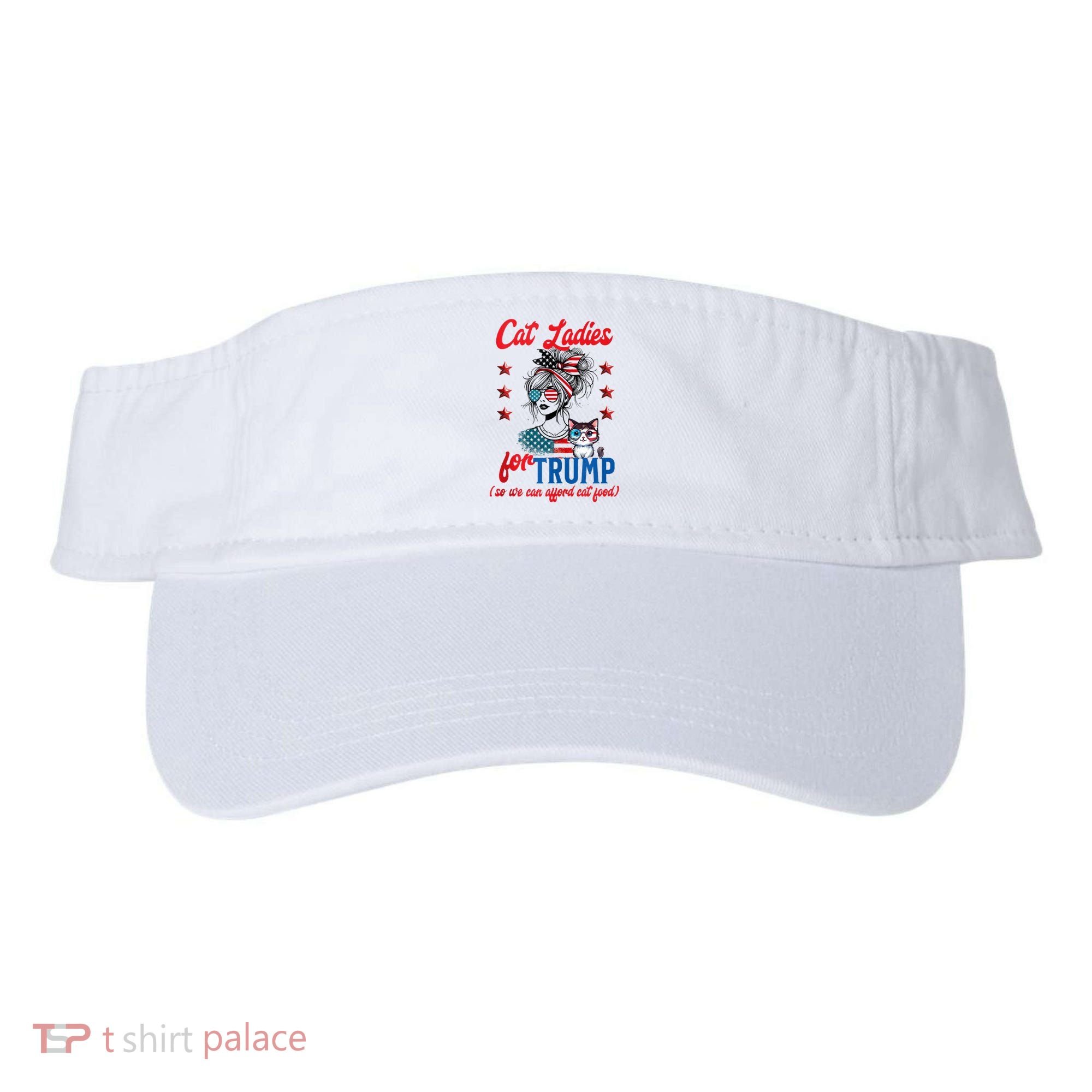 Cat Lady For Trump Funny Political Visor