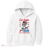 Cat Lady For Trump Funny Political Kids Hoodie thumb 0