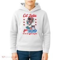 Cat Lady For Trump Funny Political Kids Hoodie thumb 4