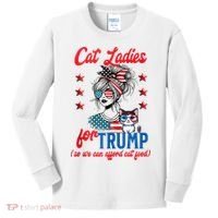 Cat Lady For Trump Funny Political Kids Long Sleeve Shirt thumb 0