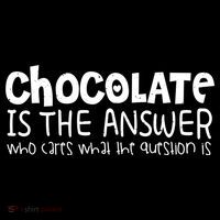 Chocolate Lover Funny Chocolate Is The Answer Gift Mousepad thumb 1