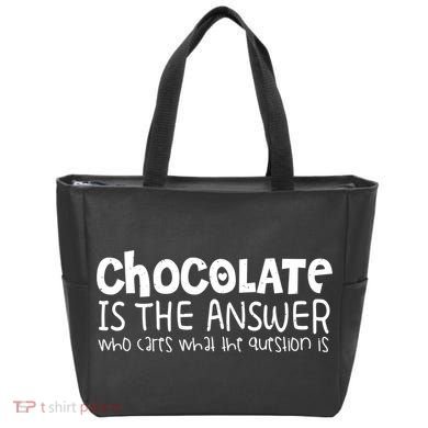 Chocolate Lover Funny Chocolate Is The Answer Gift Tote Bag