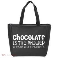 Chocolate Lover Funny Chocolate Is The Answer Gift Tote Bag thumb 0
