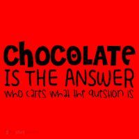 Chocolate Lover Funny Chocolate Is The Answer Gift Santa Hat thumb 1